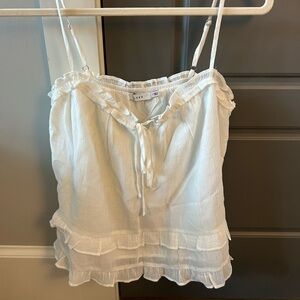 Lush White Ruffle Top